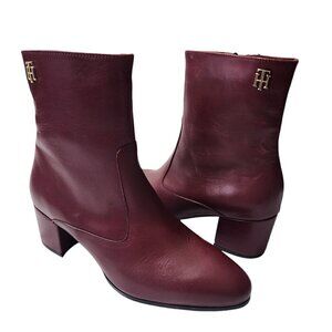 Tommy Hilfiger Womens Hardware Bootie Leather Zipper Size‎ 8.5